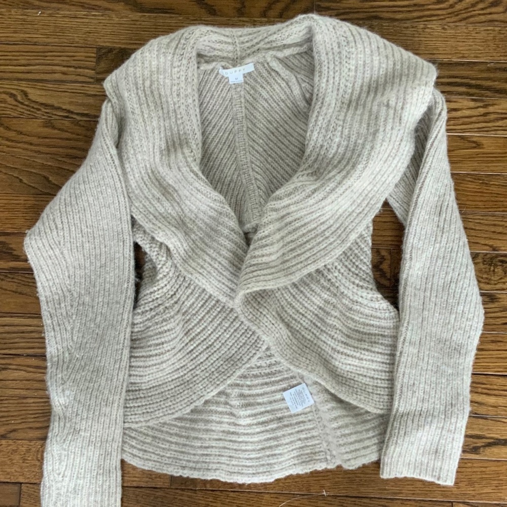 Baby Alpaca Chunky Cardigan Sweater, Size M